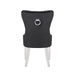 Galaxy Home Erica Stainless Steel Legs Dining Chair (Set of 2) in Black - Vida Furniture (Laredo,TX)