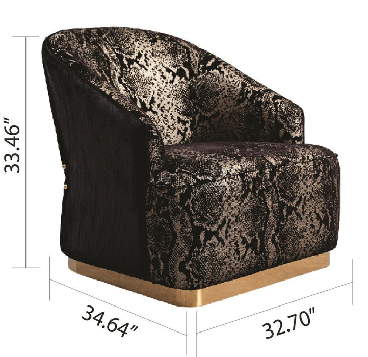 Galaxy Home Majesty Chair in Black - Vida Furniture (Laredo,TX)