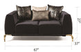Galaxy Home Majesty Loveseat in Black - Vida Furniture (Laredo,TX)