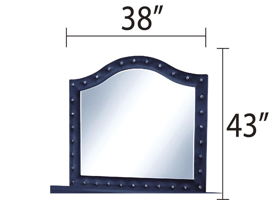 Galaxy Home Sophia Mirror Blue - Vida Furniture (Laredo,TX)