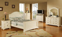 Elements International Brook White Twin Panel Bed in Lacquer White - Vida Furniture (Laredo,TX)