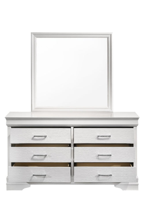 Galaxy Home Brooklyn Mirror in White - Vida Furniture (Laredo,TX)