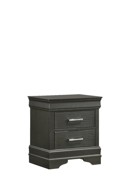 Galaxy Home Brooklyn Nightstand in Gray - Vida Furniture (Laredo,TX)