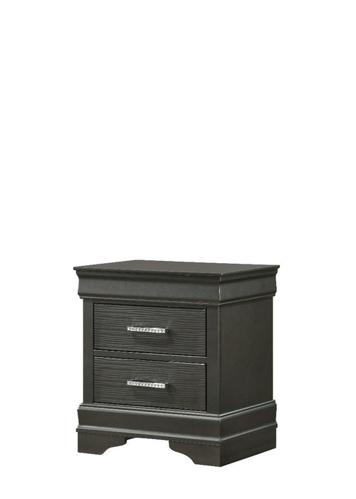 Galaxy Home Brooklyn Nightstand in Gray - Vida Furniture (Laredo,TX)