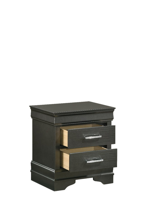 Galaxy Home Brooklyn Nightstand in Gray - Vida Furniture (Laredo,TX)