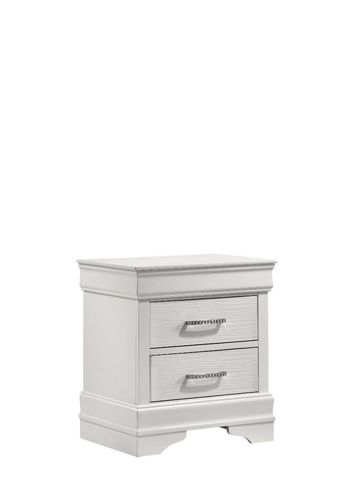 Galaxy Home Brooklyn Nightstand in White - Vida Furniture (Laredo,TX)