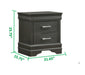 Galaxy Home Brooklyn Nightstand in Gray - Vida Furniture (Laredo,TX)