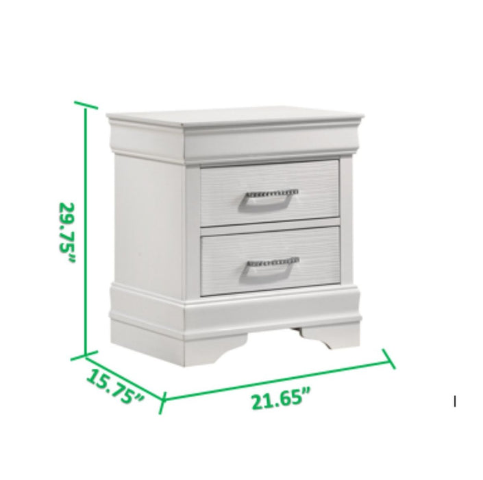 Galaxy Home Brooklyn Nightstand in White - Vida Furniture (Laredo,TX)
