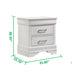 Galaxy Home Brooklyn Nightstand in White - Vida Furniture (Laredo,TX)
