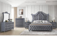 Crown Mark Furniture Voltare King Bed in Dark Grey - Vida Furniture (Laredo,TX)