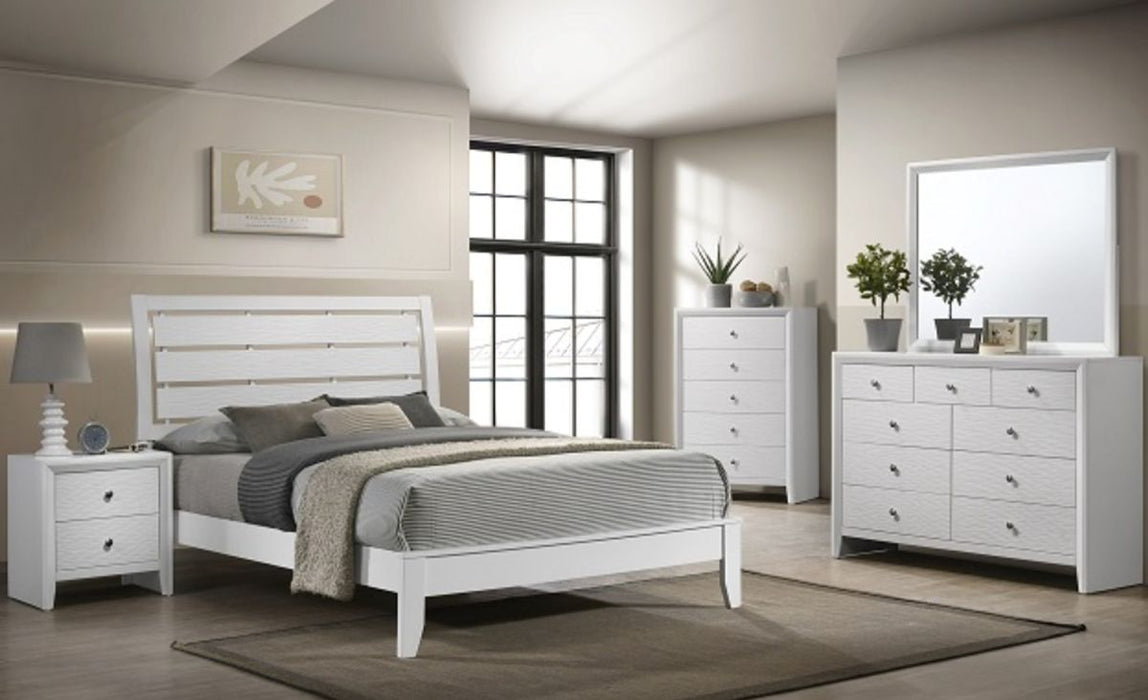 Crown Mark Furniture Evan Mirror in White - Vida Furniture (Laredo,TX)