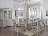 Crown Mark Klina Glam Dining Arm Chair in Light Gray (Set of 2) - Vida Furniture (Laredo,TX)