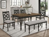 Crown Mark Furniture Hilara Bench in Dark Brown - Vida Furniture (Laredo,TX)