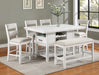 Crown Mark Furniture Wendy Counter Height Table in White - Vida Furniture (Laredo,TX)