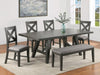 Crown Mark Furniture Rufus Counter Height Chair in Dark Gray (Set of 2) - Vida Furniture (Laredo,TX)