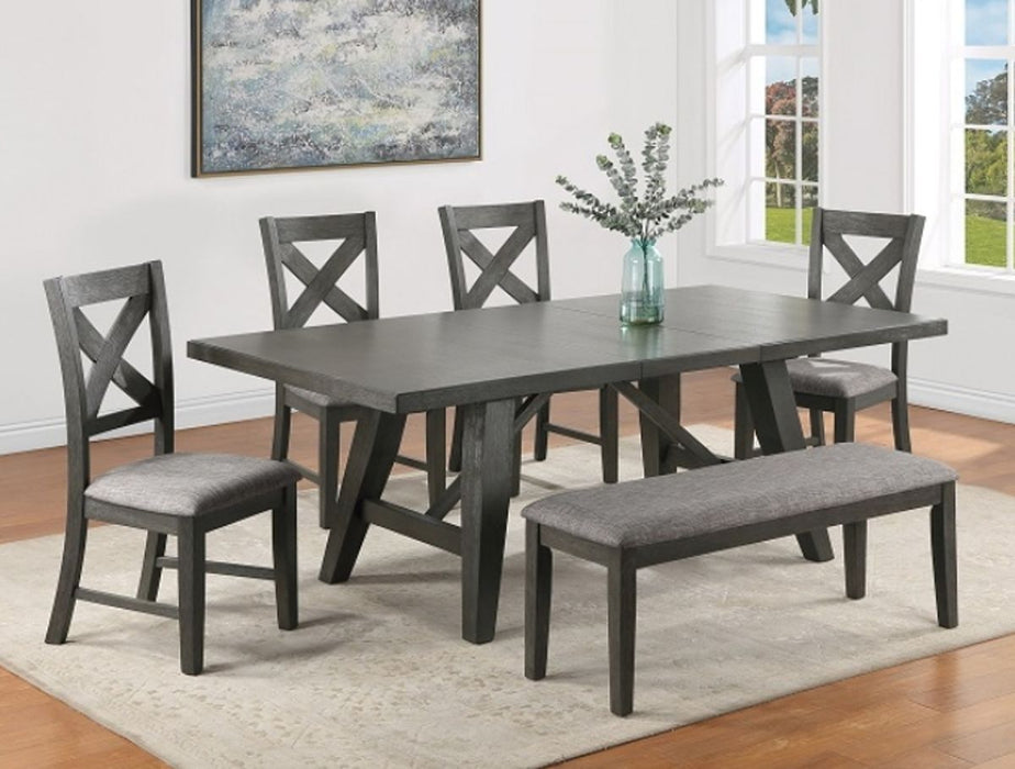 Crown Mark Furniture Rufus Counter Height Chair in Dark Gray (Set of 2) - Vida Furniture (Laredo,TX)