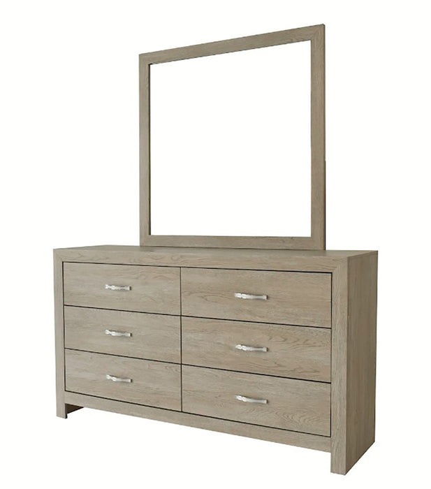 Crown Mark Furniture Jaylen 6 Drawer Dresser in Gray - Vida Furniture (Laredo,TX)