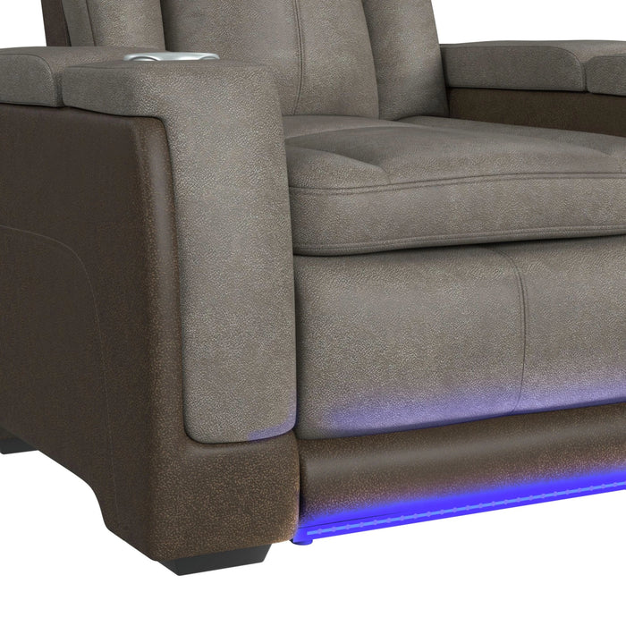 Lantana Power Motion Recliner with Power Headrest, Led, Wireless Charger and Cup Holder
