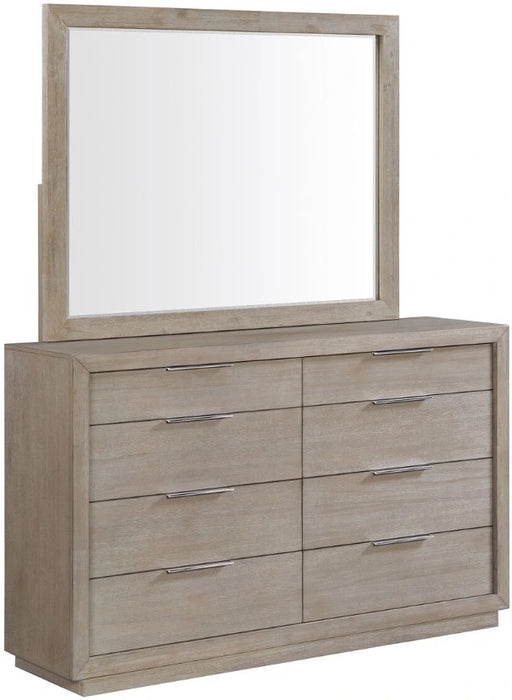 Elements International Arcadia Mirror in Grey - Vida Furniture (Laredo,TX)
