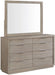 Elements International Arcadia Mirror in Grey - Vida Furniture (Laredo,TX)
