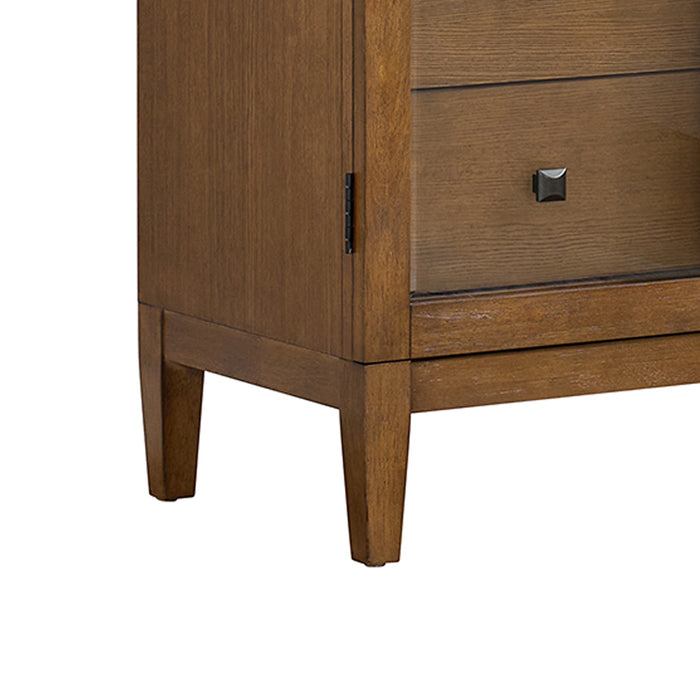 Portico Display Cabinet in Brown Oak