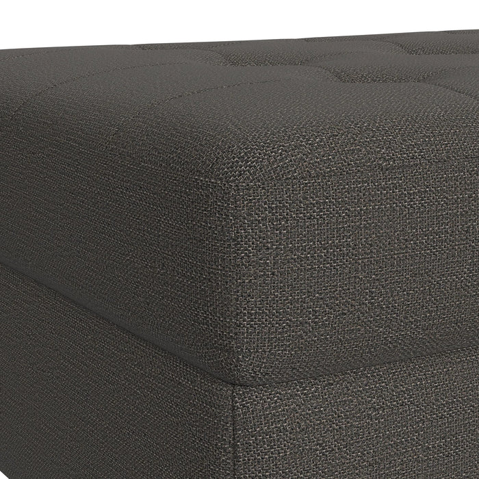 Options One Storage Ottoman in Palmer Plus Ash