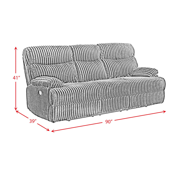Admiral 2PC Living Room Set in Masis Black-Sofa & Loveseat
