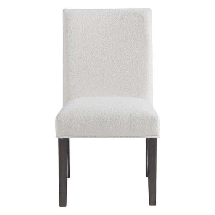 Elements International Breckenridge Dining Side Chair With Boucle Snow (Set of 2) in Black - Vida Furniture (Laredo,TX)