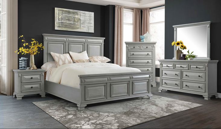 Elements International Calloway Grey Dresser in Grey - Vida Furniture (Laredo,TX)