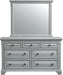 Elements International Calloway Grey Mirror in Grey - Vida Furniture (Laredo,TX)
