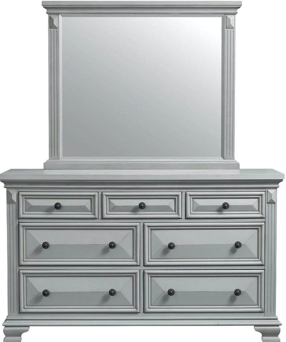Elements International Calloway Grey Dresser in Grey - Vida Furniture (Laredo,TX)