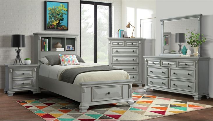 Elements International Calloway Grey Dresser in Grey - Vida Furniture (Laredo,TX)