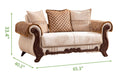 Galaxy Home Carmen Loveseat in Beige - Vida Furniture (Laredo,TX)