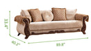 Galaxy Home Carmen Sleeper Sofa in Beige - Vida Furniture (Laredo,TX)