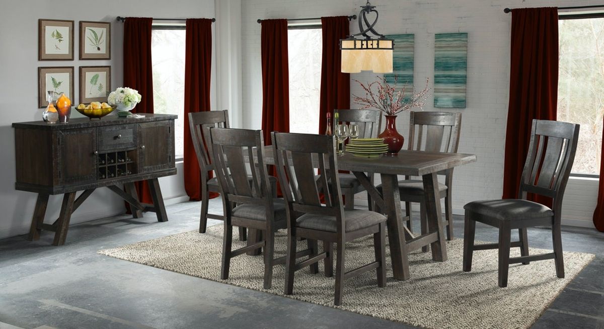 Elements International Cash Side Chair (Set of 2) in Rustic Distressed Espresso - Vida Furniture (Laredo,TX)