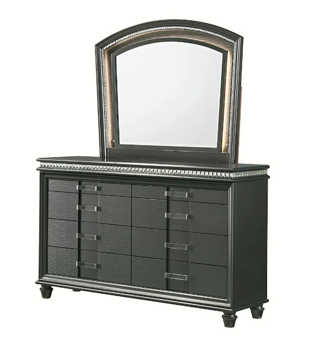 Crown Mark Furniture Adira 8 Drawer Dresser in Silver - Vida Furniture (Laredo,TX)