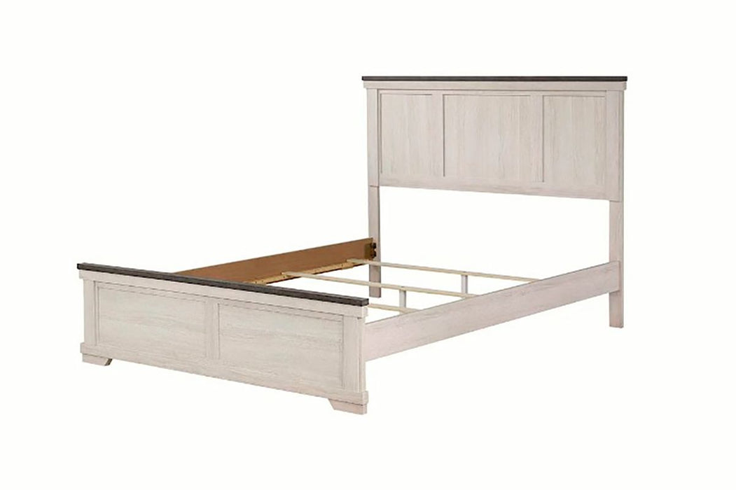 Crown Mark Furniture Leighton Queen Panel Bed in White B8180-Q - Vida Furniture (Laredo,TX)