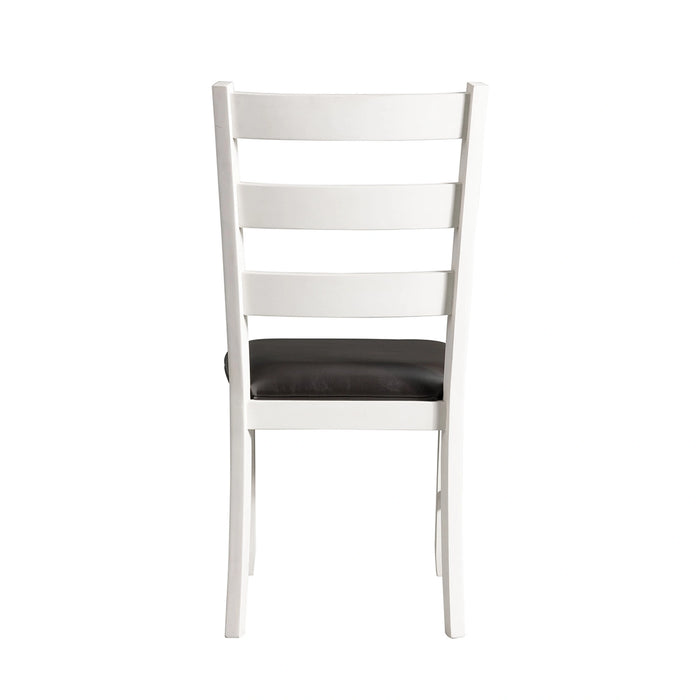 Martin 3 pc Drop Leaf Dining Set (Dark Brown Top - White Base)