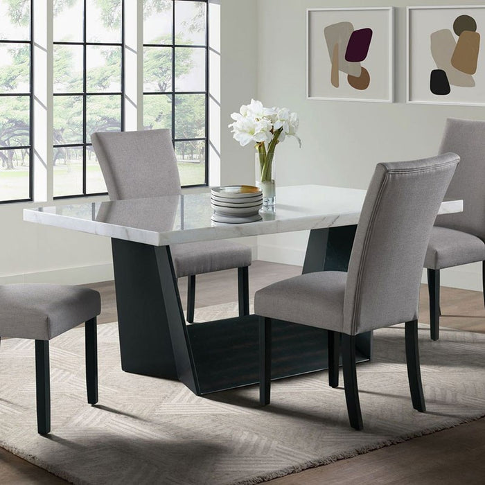Elements International Beckley Dining Table in WhiteC - Vida Furniture (Laredo,TX)