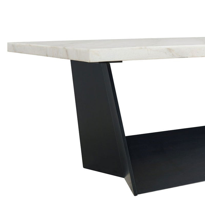 Elements International Beckley Dining Table in WhiteC - Vida Furniture (Laredo,TX)