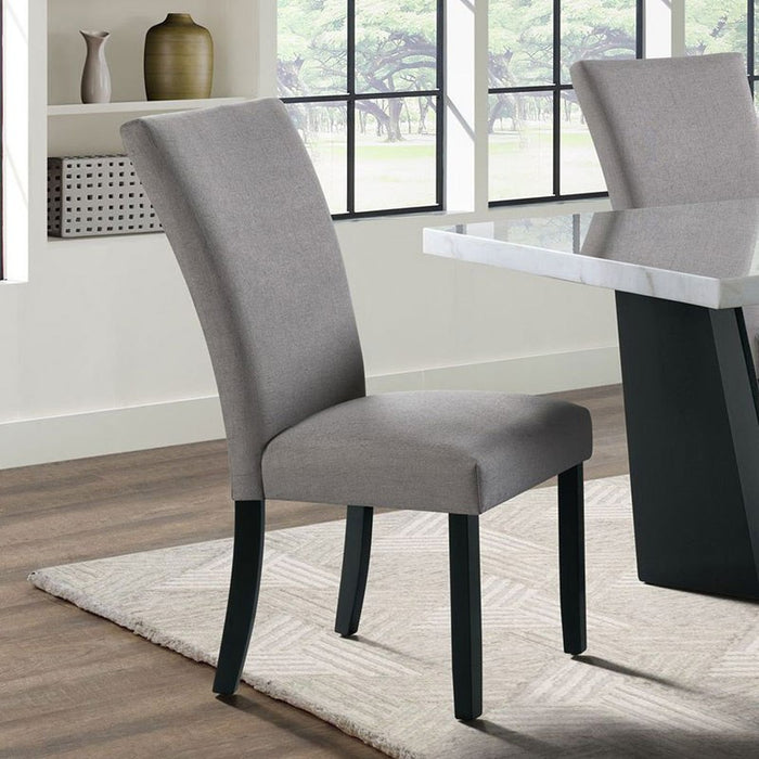 Elements International Beckley Side Chair (Set of 2) in Grey - Vida Furniture (Laredo,TX)