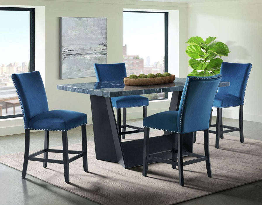 Elements International Beckley Counter Height Table in DarkC - Vida Furniture (Laredo,TX)