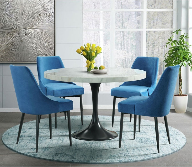 Elements International Celeste Side Chair (Set of 2) in Blue - Vida Furniture (Laredo,TX)