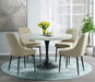 Elements International Celeste Round Dining with Black Base - Vida Furniture (Laredo,TX)