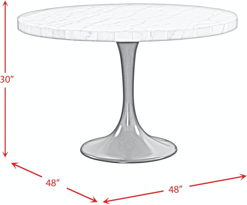 Elements International Celeste Round Dining with Black Base - Vida Furniture (Laredo,TX)