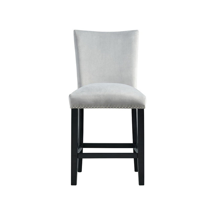 Elements International Francesca Counter Height Side Chair (Set of 2) in Grey - Vida Furniture (Laredo,TX)