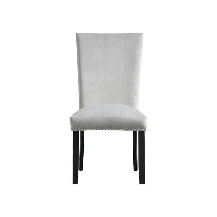 Elements International Francesca Side Chair (Set of 2) in Grey - Vida Furniture (Laredo,TX)