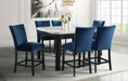 Elements International Francesca Counter Height Dining Table in White and Black - Vida Furniture (Laredo,TX)