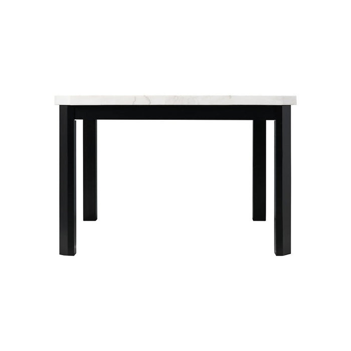 Elements International Francesca Counter Height Dining Table in White and Black - Vida Furniture (Laredo,TX)