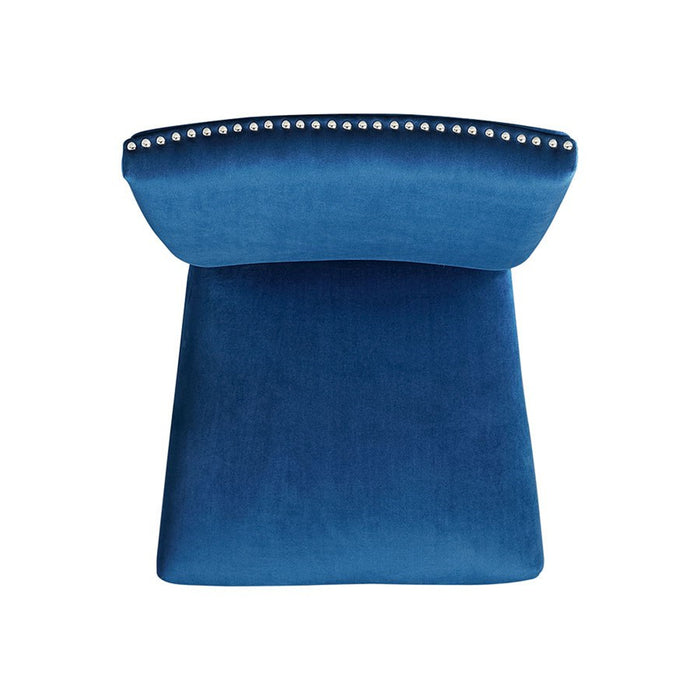 Elements International Francesca Counter Height Side Chair (Set of 2) in Blue - Vida Furniture (Laredo,TX)